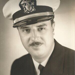 Vintage WWII U.S. Naval Commander, Captain or Above B & W Photo  8" x 10"